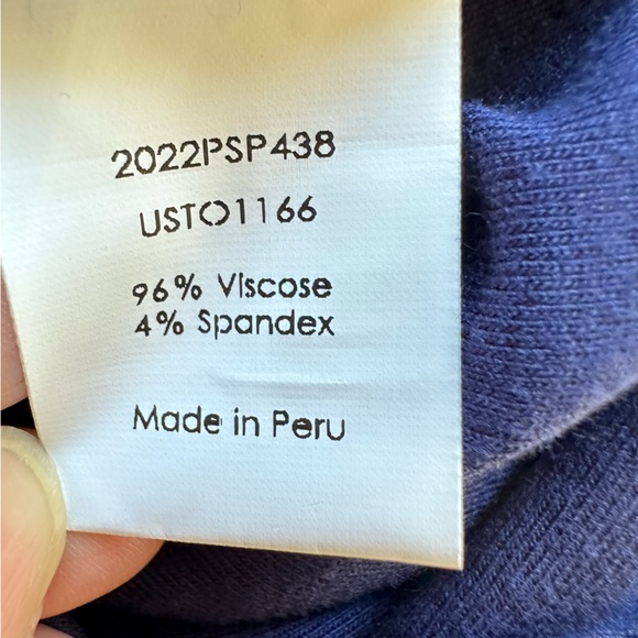 Universal Standard True Blue Navy Fine Jersey Wrap Top | Small 14-16 - Picture 14 of 16